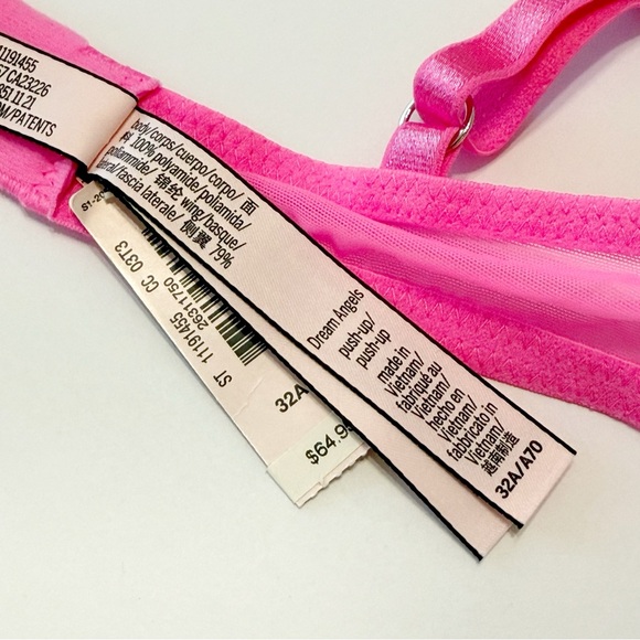 Victoria’s Secret hot pink lace dream angels push-up bra - Picture 4 of 4